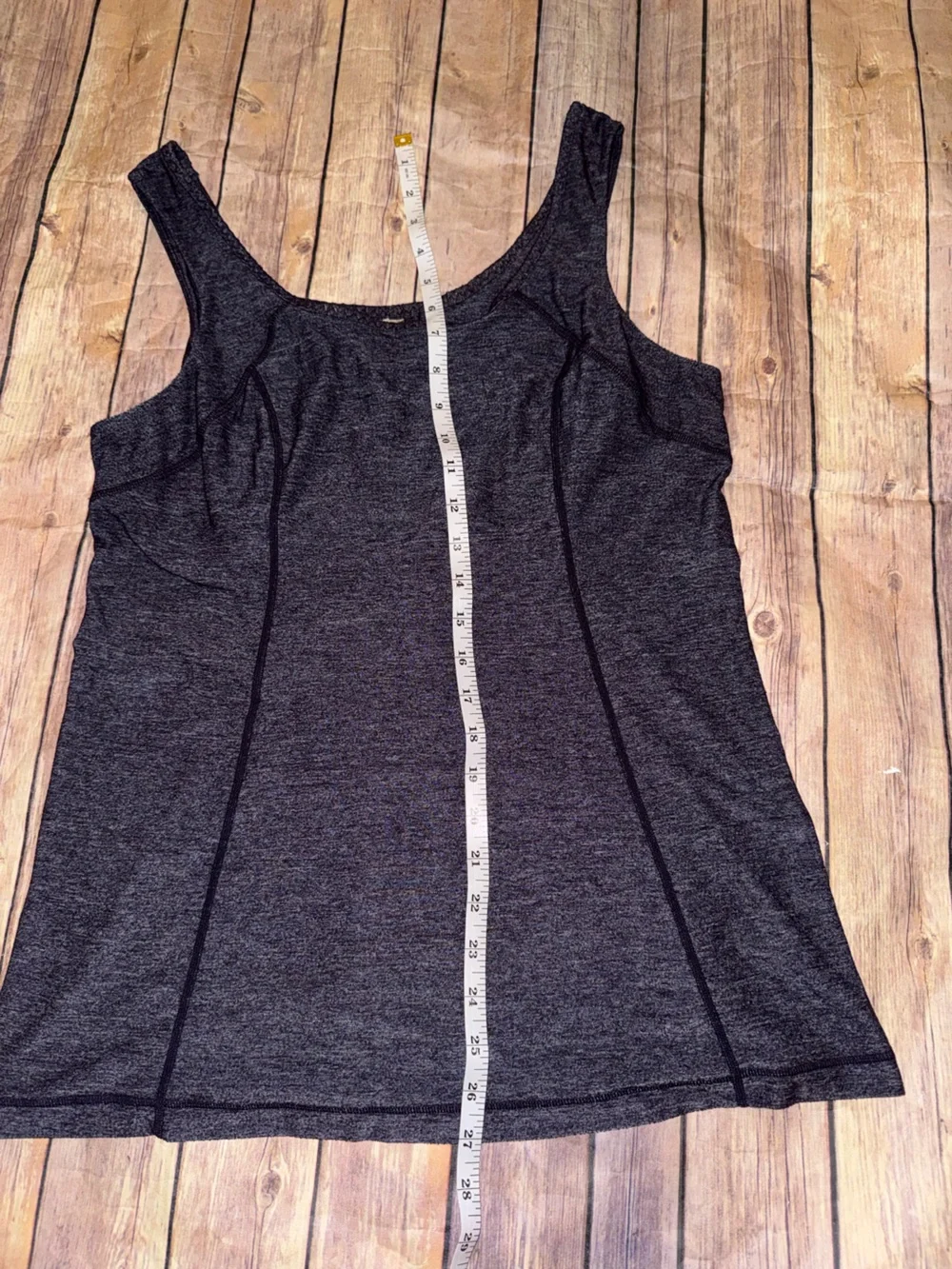 Lululemon Run Free Tank Heathered Black Swan